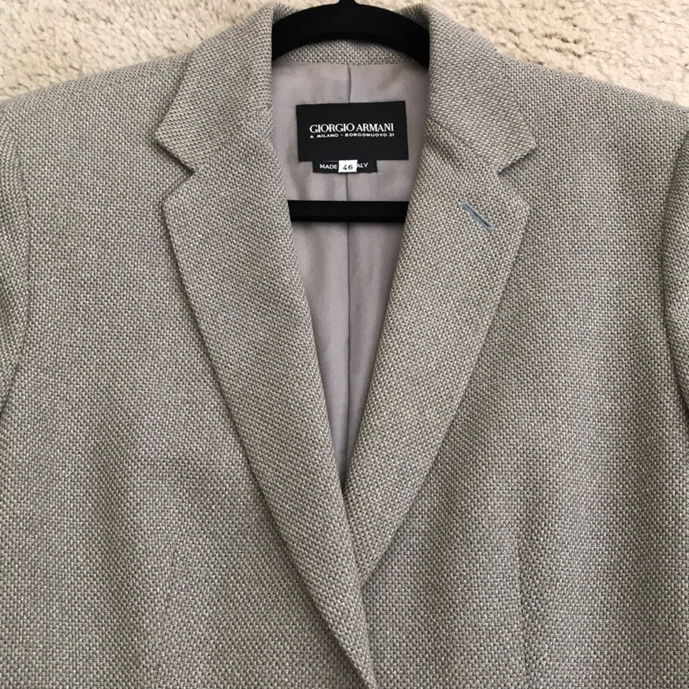 Giorgio Armani Black Label Tweed Blazer